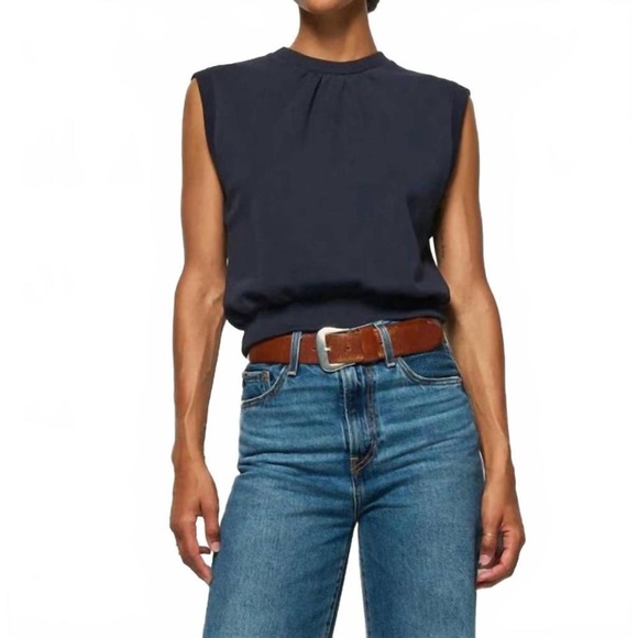Nation LTD Billie Navy Blue Crewneck Tank